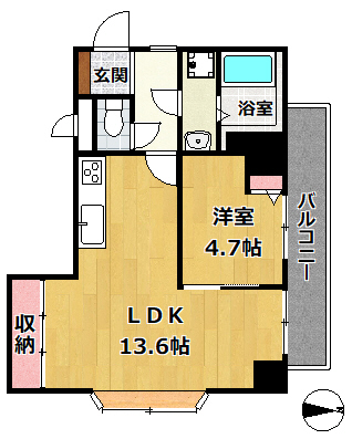 芦屋市大原町 中古マンション間取画像