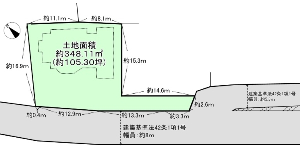 芦屋市東芦屋町 売土地間取画像